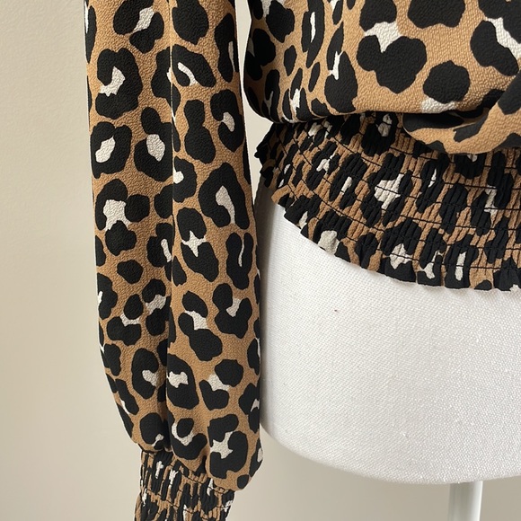 Michel Kors Animal Print Blouse, Size S - Picture 3 of 5